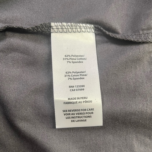 Travis Mathew The Crew Tee T-Shirt S Grey Pinstripe The Eco Collection 1MX382 - Picture 8 of 9